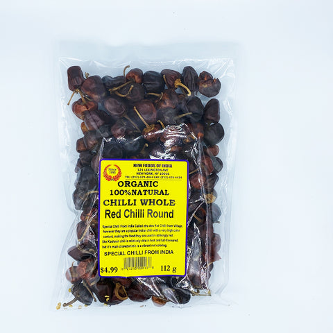 Organic 100% Natural Chilli Whole Red Chilli Round