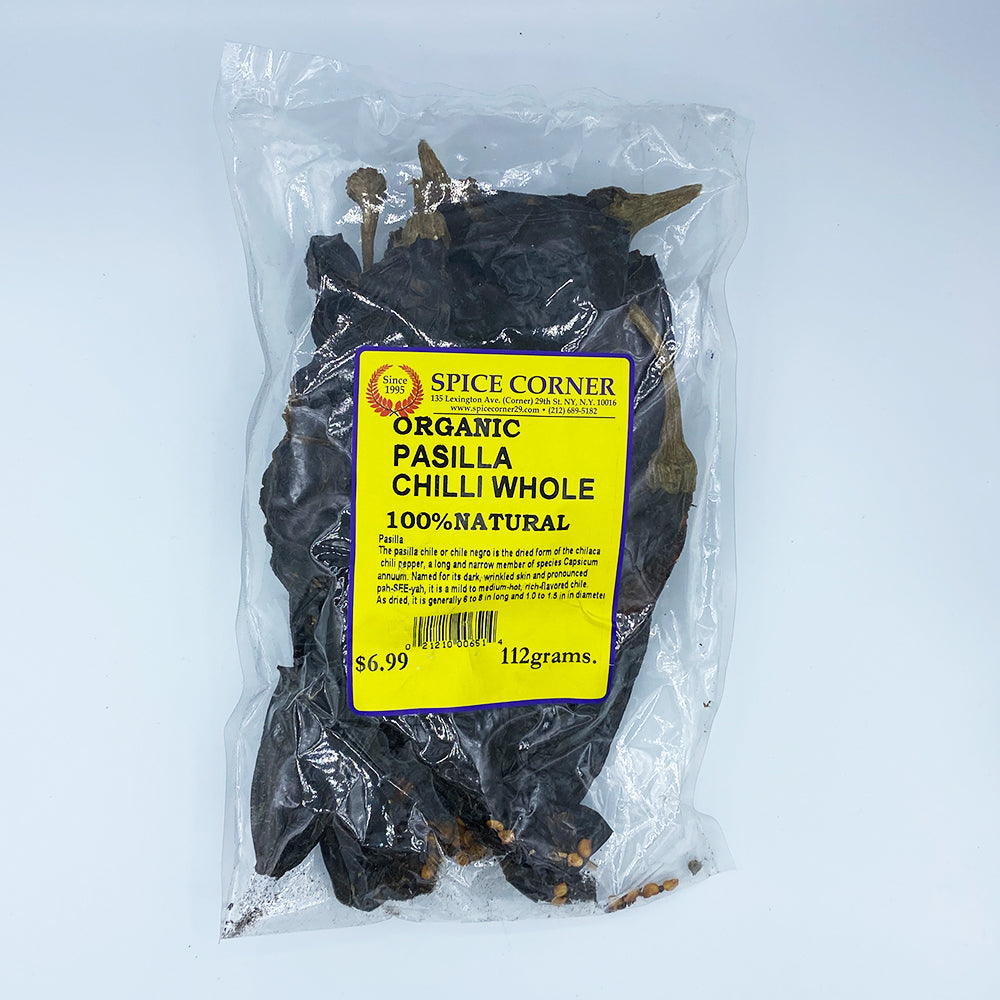 Organic Pasilla Chilli Whole 3 OZS (84 grams.)