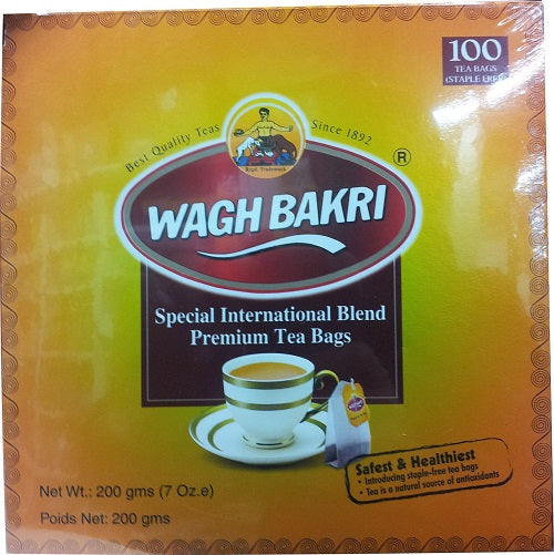 Wagh Bakri Special International Blend Premium 100 Tea Bags 200 Gram