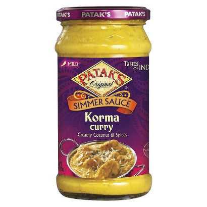 Korma Curry Simmer Sauce 10 Ozs (Pataks)